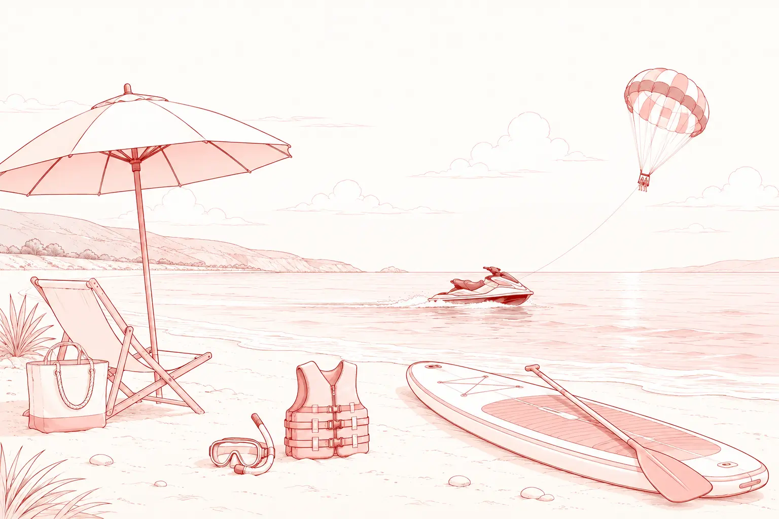 Sporty wodne podczas wakacji – SUP, skuter wodny, snorkeling i parasailing